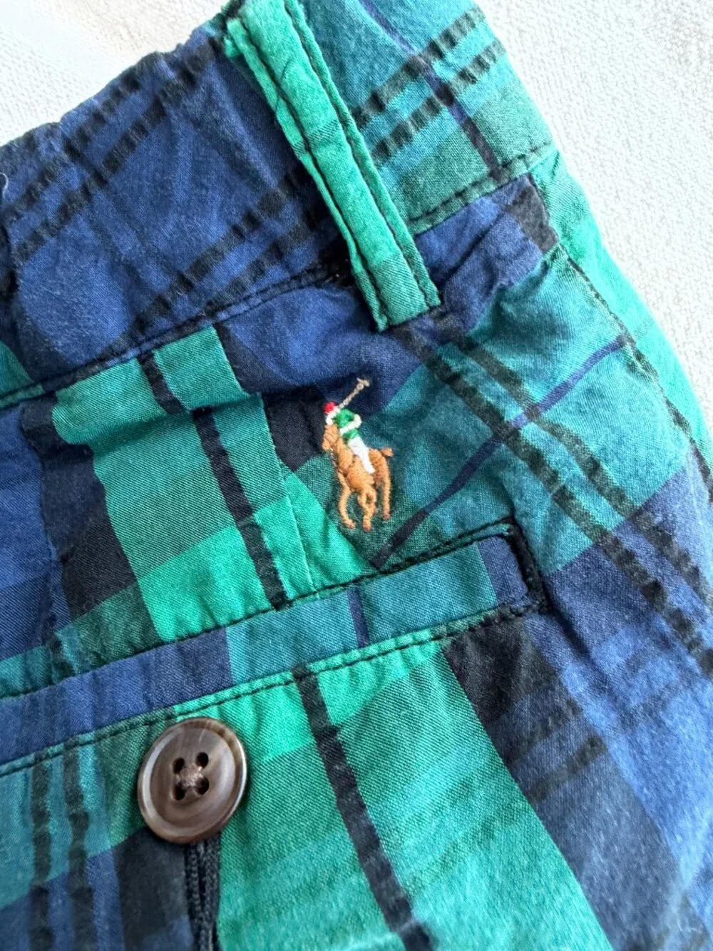 Boys Polo Ralph Lauren Plaid Bermuda Shorts